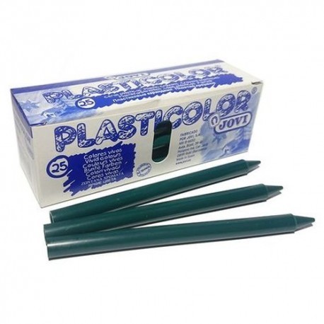 CERAS PLASTICOLOR VERDE OSCURO CAJA 25 UNIDADES  925-12