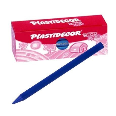 CERAS ***PLASTIDECOR*** CAJA UNICOLOR DE 25 UNIDADES AZUL OSCURO