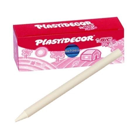 CERAS ***PLASTIDECOR*** CAJA UNICOLOR DE 25 UNIDADES BLANCO