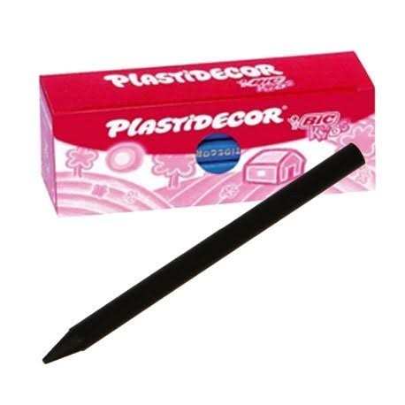 CERAS ***PLASTIDECOR*** CAJA UNICOLOR DE 25 UNIDADES NEGRO
