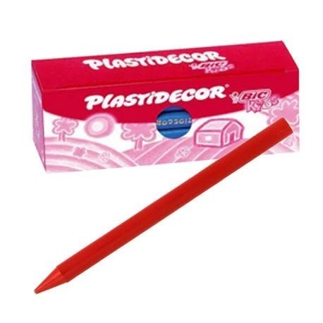 CERAS ***PLASTIDECOR*** CAJA UNICOLOR DE 25 UNIDADES ROJO REF: 816968