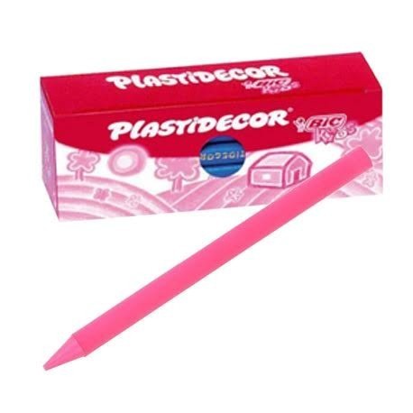 CERAS ***PLASTIDECOR*** CAJA UNICOLOR DE 25 UNIDADES ROSA