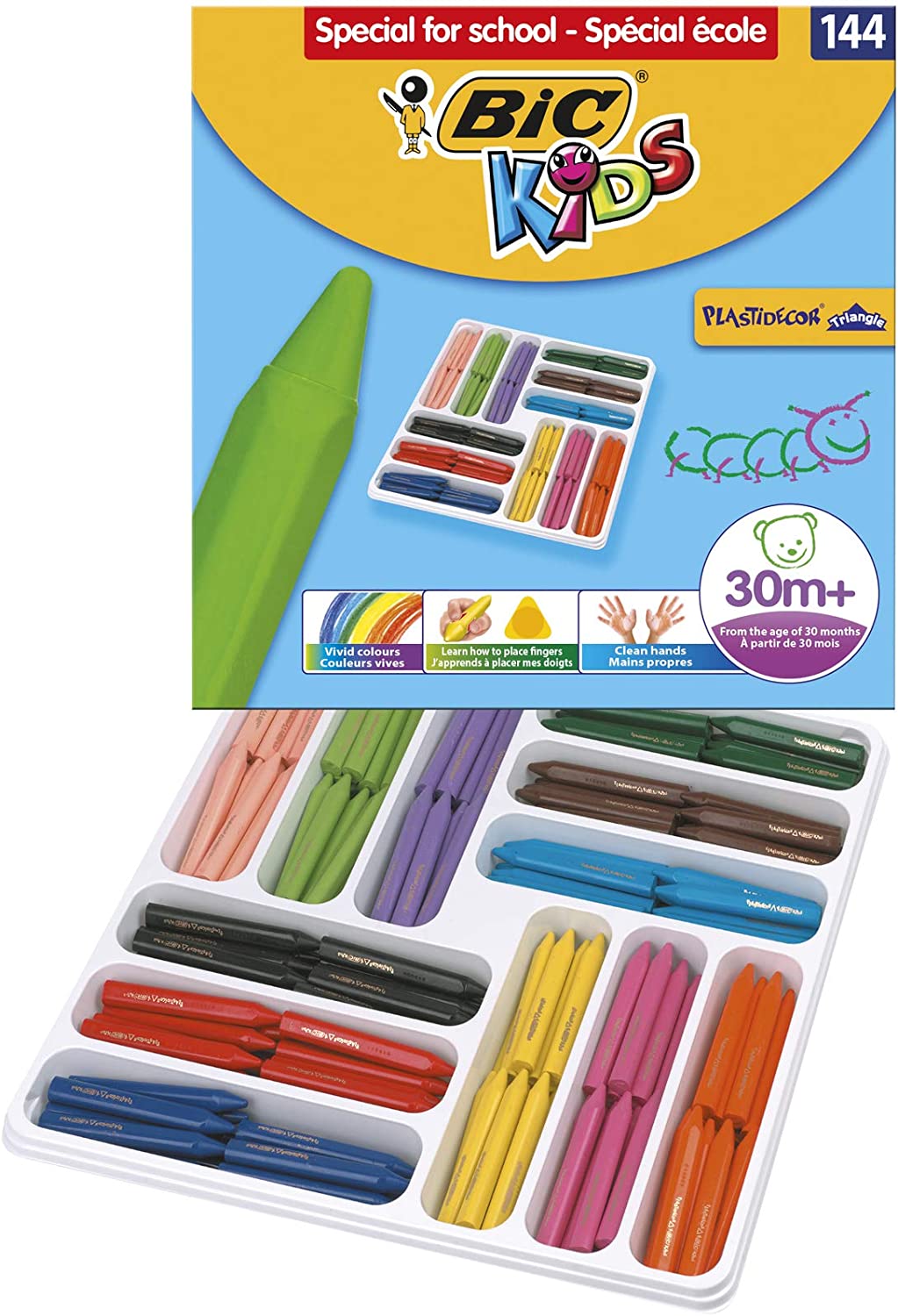 CERAS PLASTIDECOR PEQUES PACK ECONOMICO ESTUCHE 144 UDS REF. 8878332