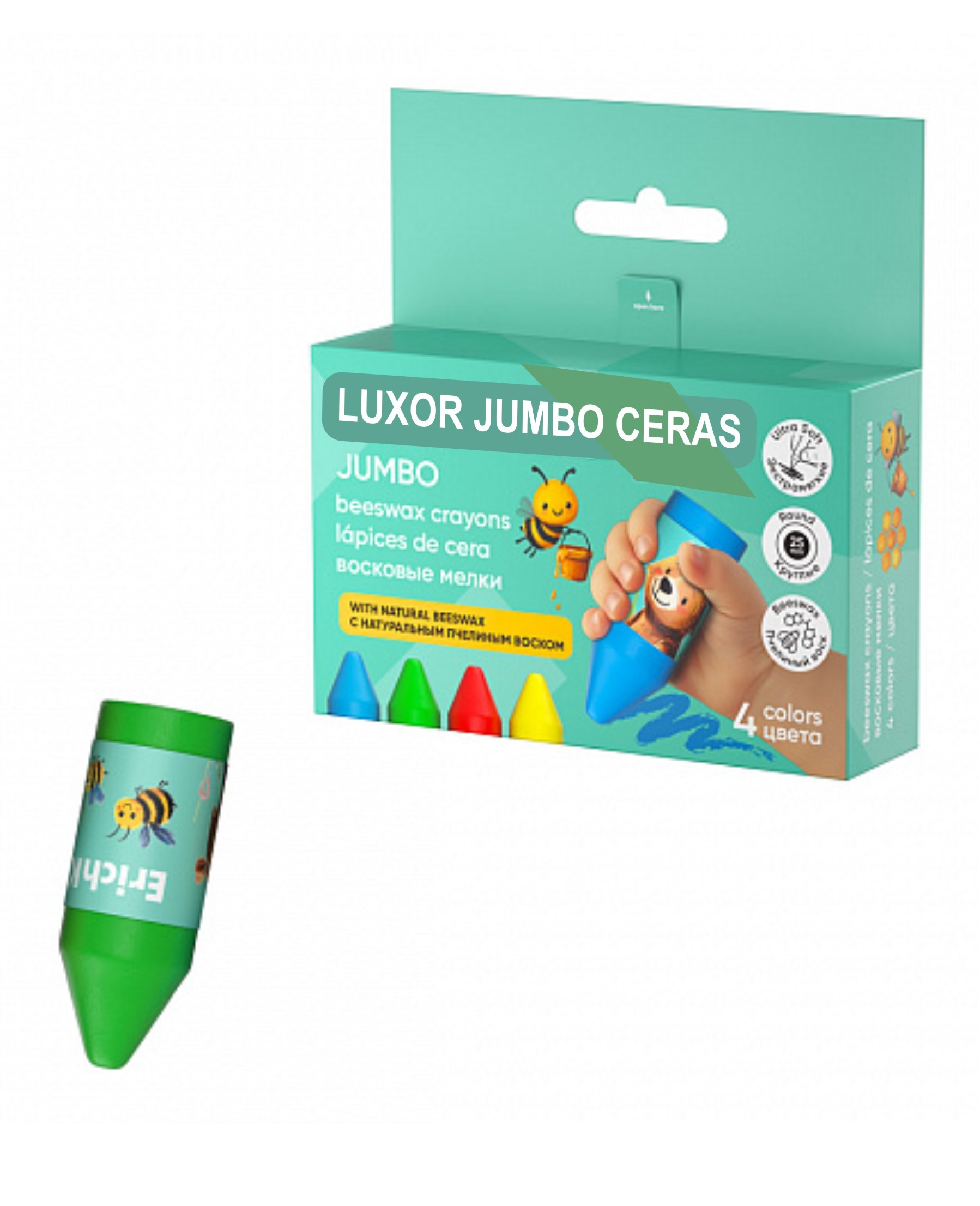 CERAS SEMIBLANDAS BABY JUMBO ***4 COLORES*** LUXOR BABY ESCOLAR
