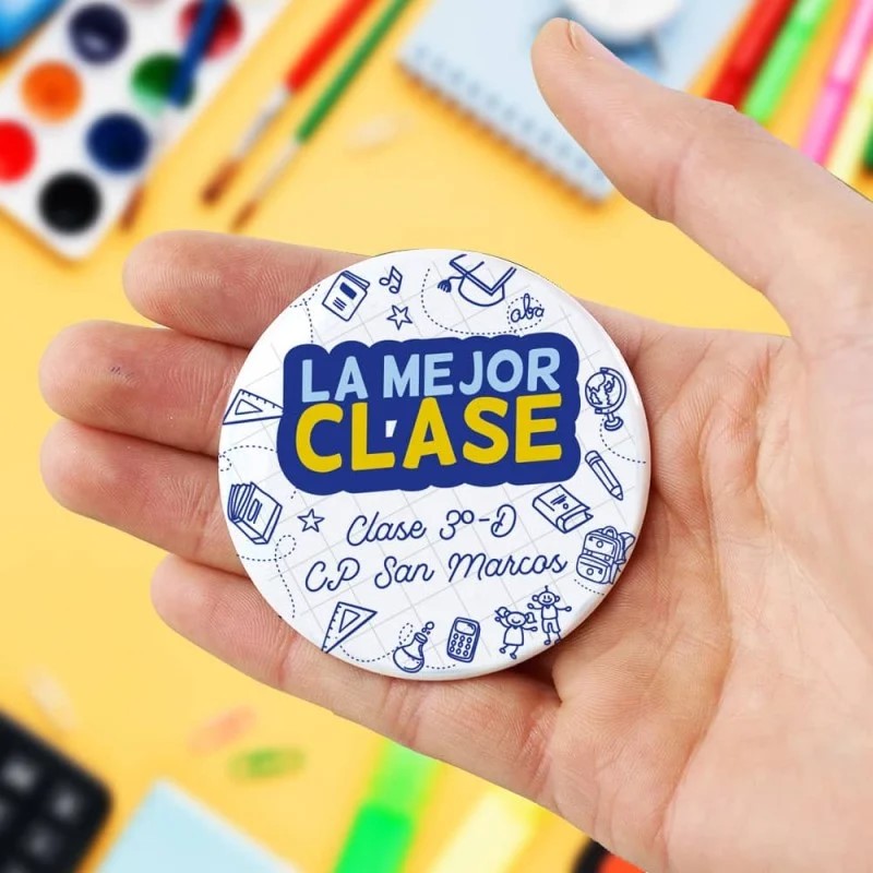 CHAPAS PERSONALIZADAS DE 38MM CON ALFILER