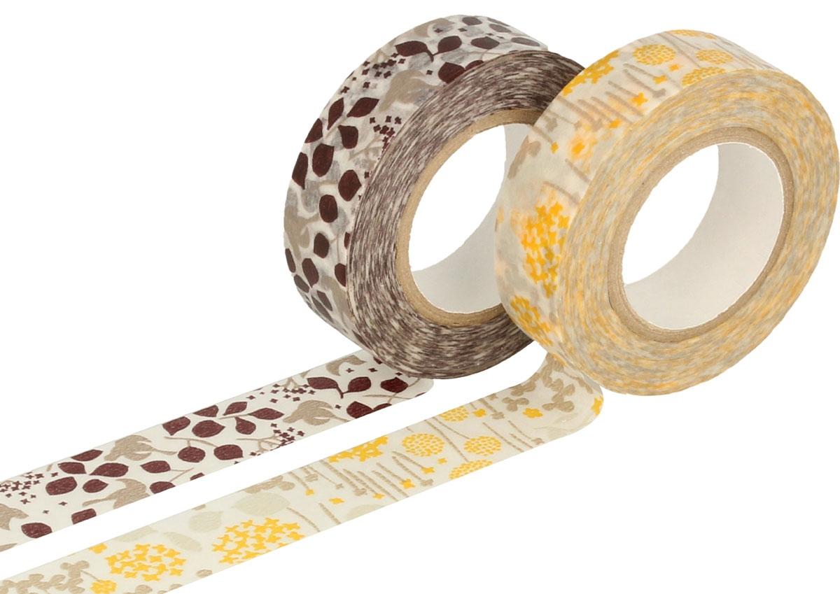 CINTA ADHESIVA ARROZ PACKAGING COLOR MARRONES Y AMARILLOS ***PACK 2 CINTAS*** REF. CL26532-02