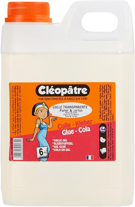 COLA ***TRANSPARENTE*** USO ESCOLAR DE 2KG MARCA CLEOPATRE