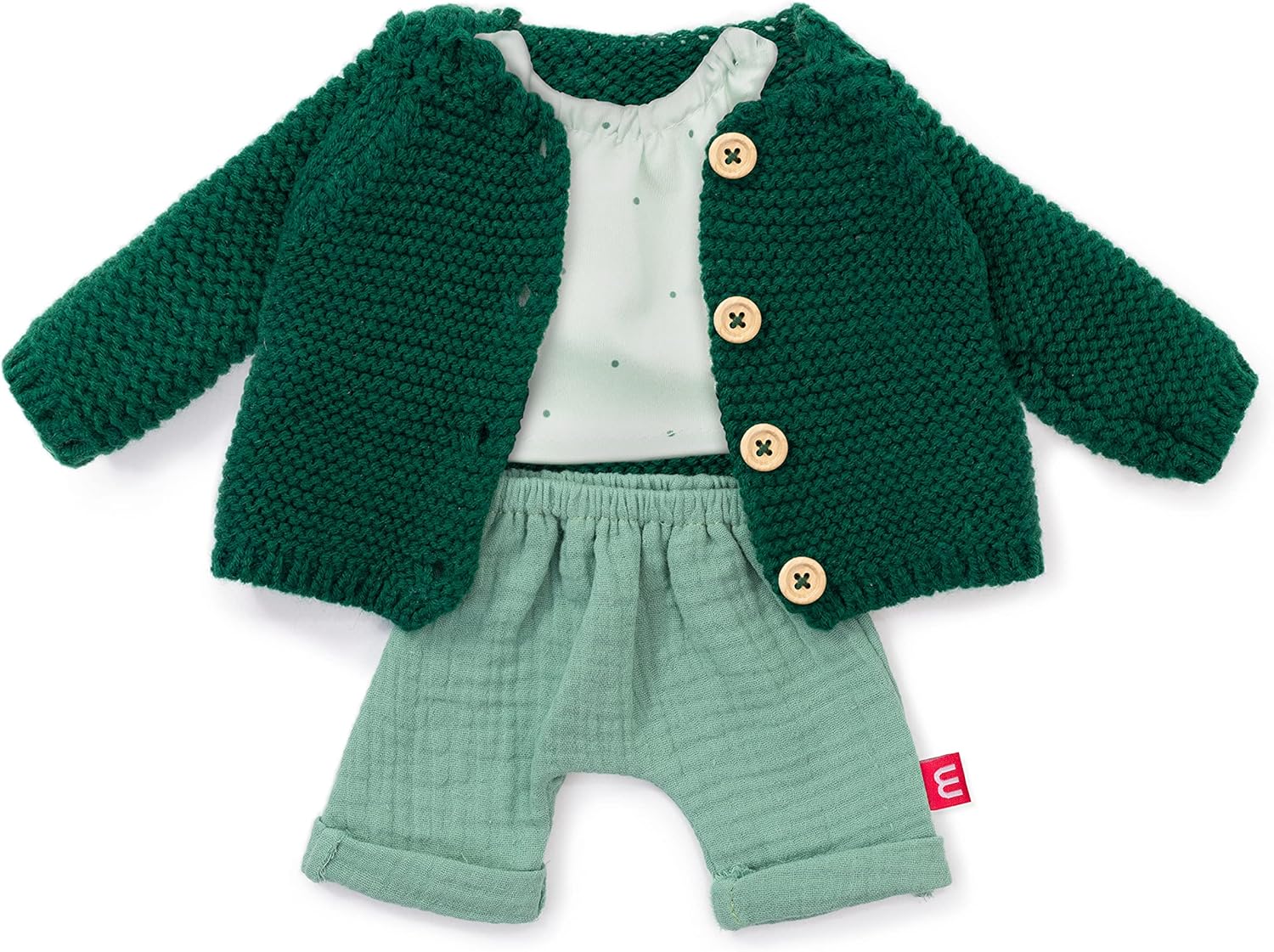 CONJUNTO CHAQUETA VERDE PARA MUÑECO 38CM MINILAND