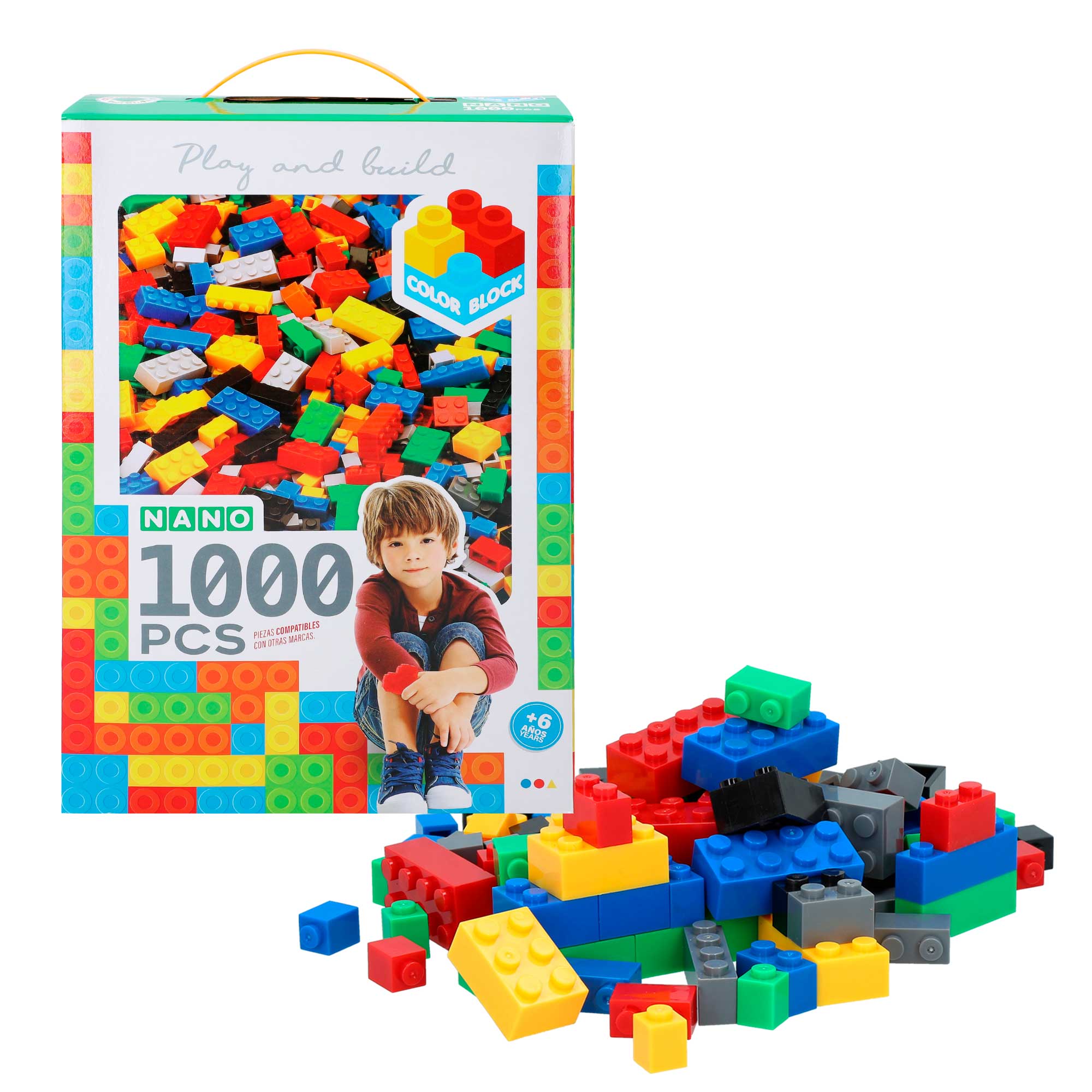 CONSTRUCCIONES COLOR BLOCK DE 1000 PIEZAS DE 25X10X37CM REF: COL 49012