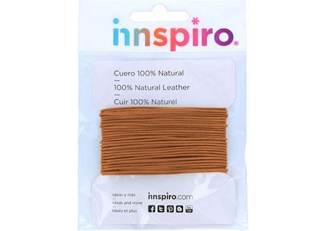 CORDON CUERO COLOR MIEL DE 1.5MM DE GROSOR POR 5 METROS REF: 230708