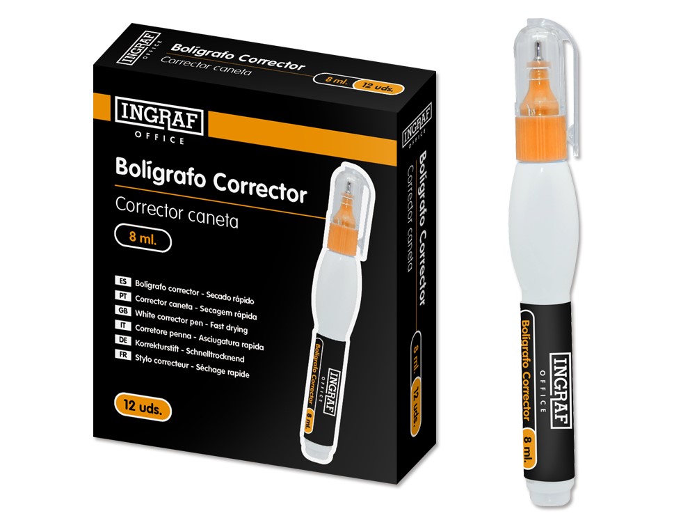 CORRECTOR BOLIGRAFO LAPIZ  INGRAF DE 8ML REF: 320084