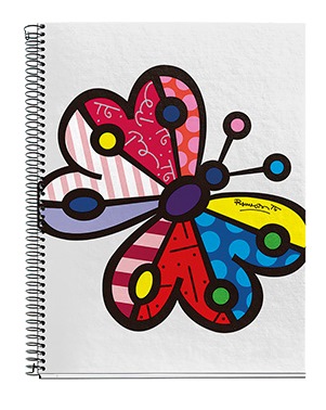 CUADERNO A4 120 HOJAS BUTTERFLY BRITTO TAPAS POLIPROPILENO