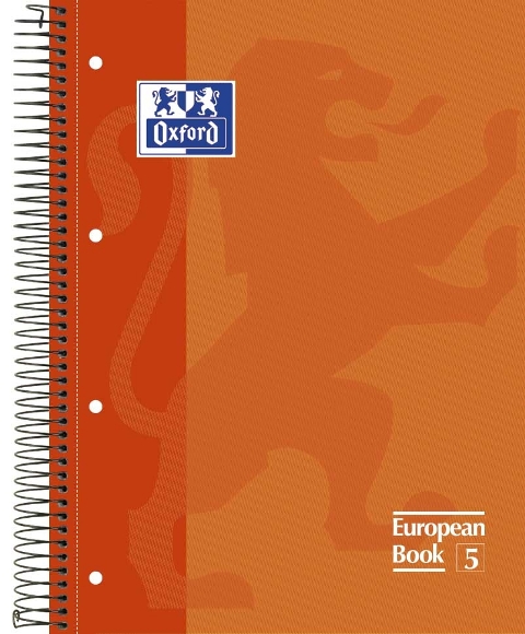 CUADERNO A4 MICROPERFORADO 5X5 OXFORD 80 HOJAS NARANJA 10260014