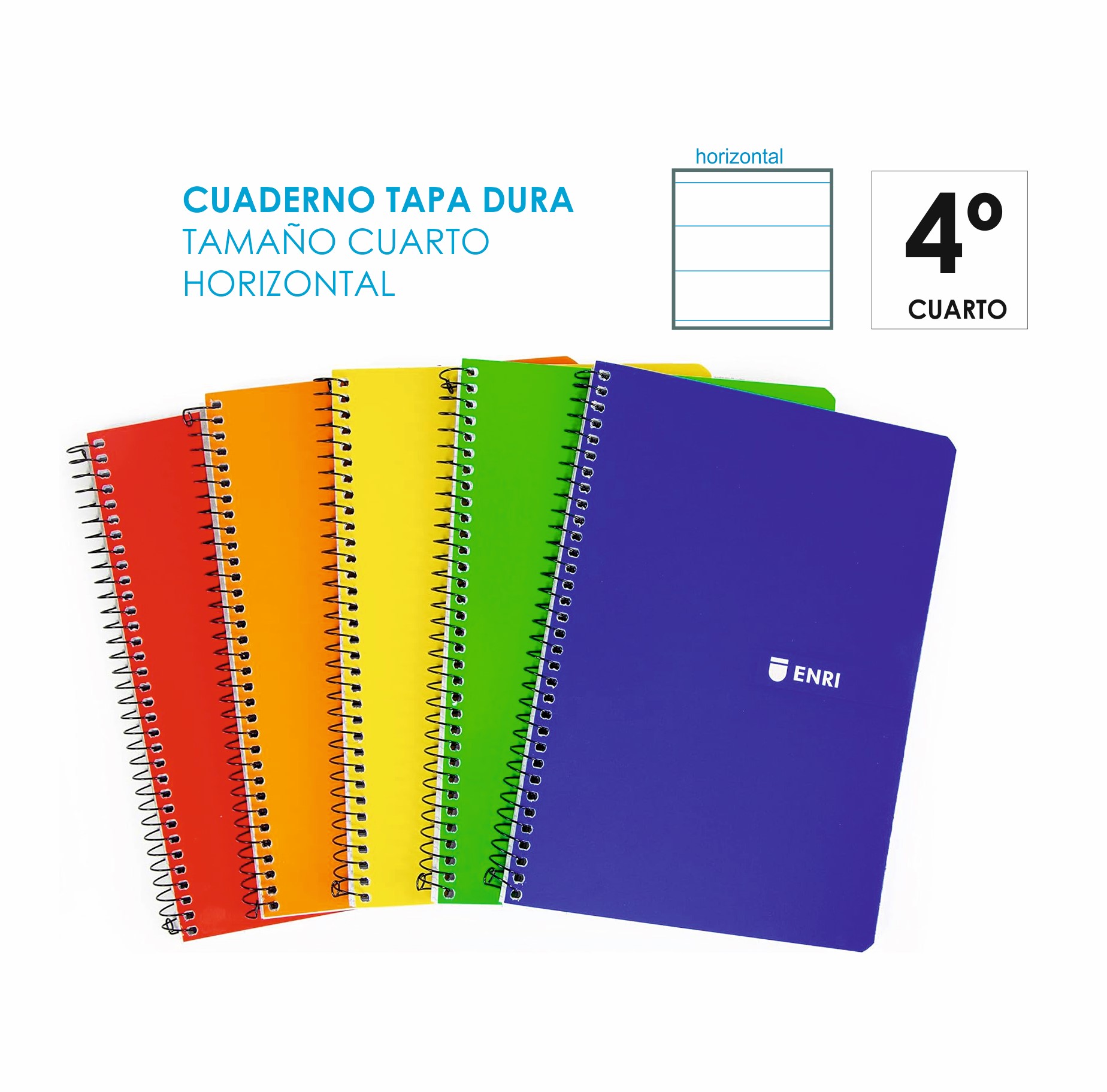 CUADERNO CUARTO TAPA DURA HORIZONTAL ENRI REF.16721