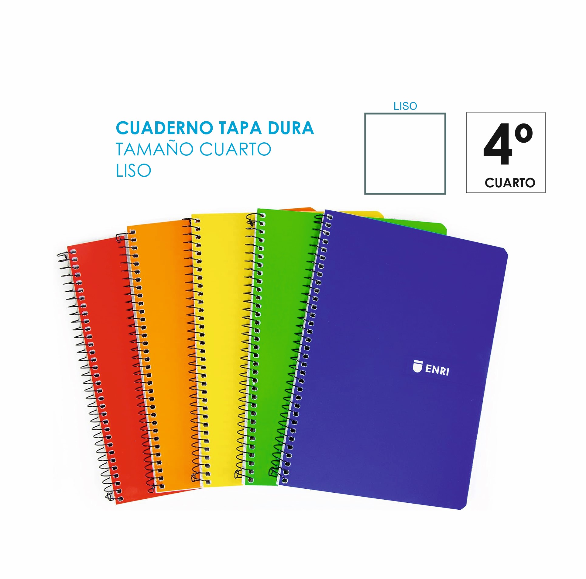 CUADERNO CUARTO TAPA DURA LISO ENRI REF. 16488