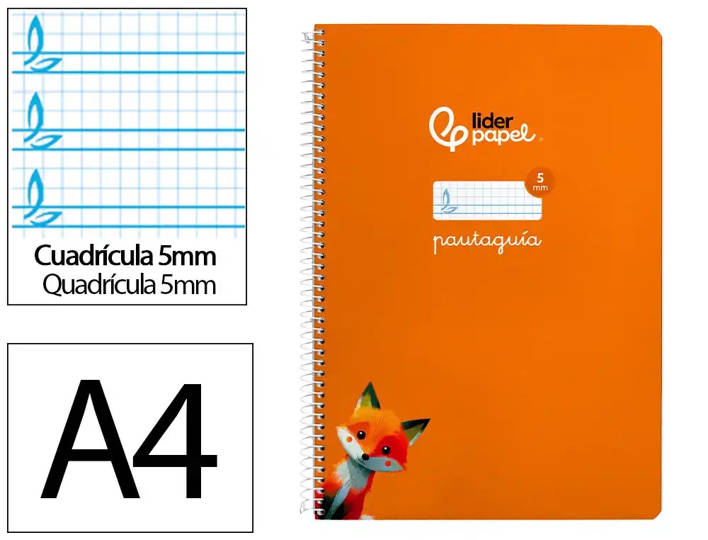 CUADERNO ESPIRAL A4 FOLIO PAUTAGUIA 5MM ***TAPA BLANDA***