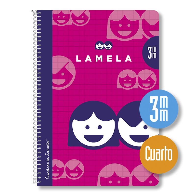 CUADERNO ESPIRAL CUARTO TAPA NORMAL ***LAMELA DEL 3*** 40 HOJAS REF: 07003