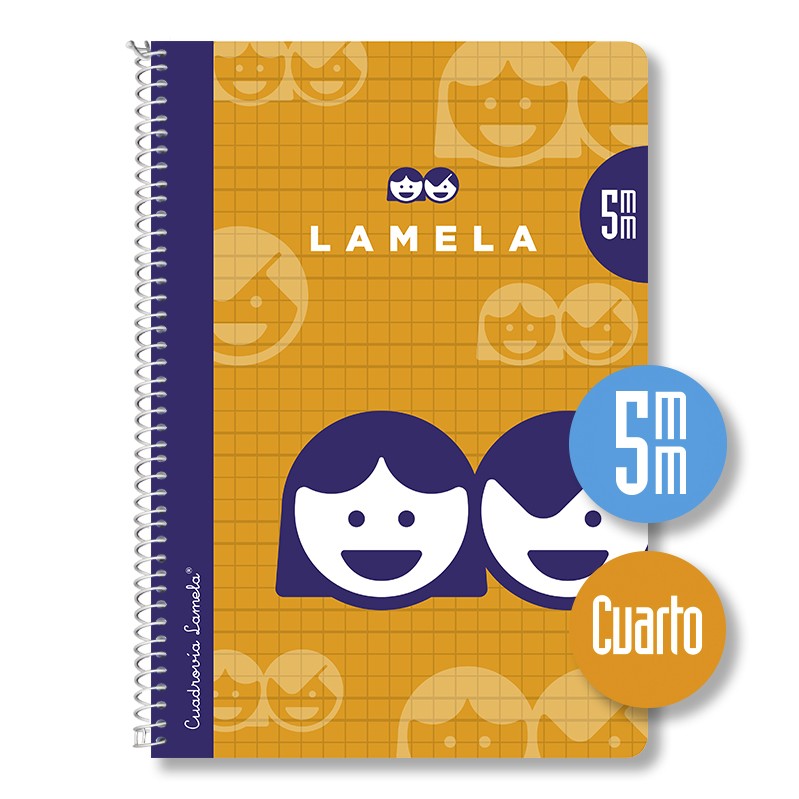 CUADERNO ESPIRAL CUARTO TAPA NORMAL ***LAMELA DEL 5*** 40 HOJAS REF: 07005