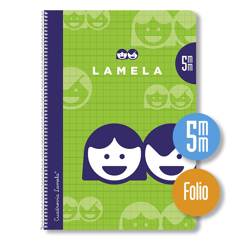 CUADERNO ESPIRAL FOLIO TAPA NORMAL ***LAMELA DEL 5*** 80 HOJAS REF: 07F005