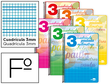 CUADERNO FOLIO LAMELA PAUTA 3MM LIDERPAPEL 80 HOJAS REF: 51697