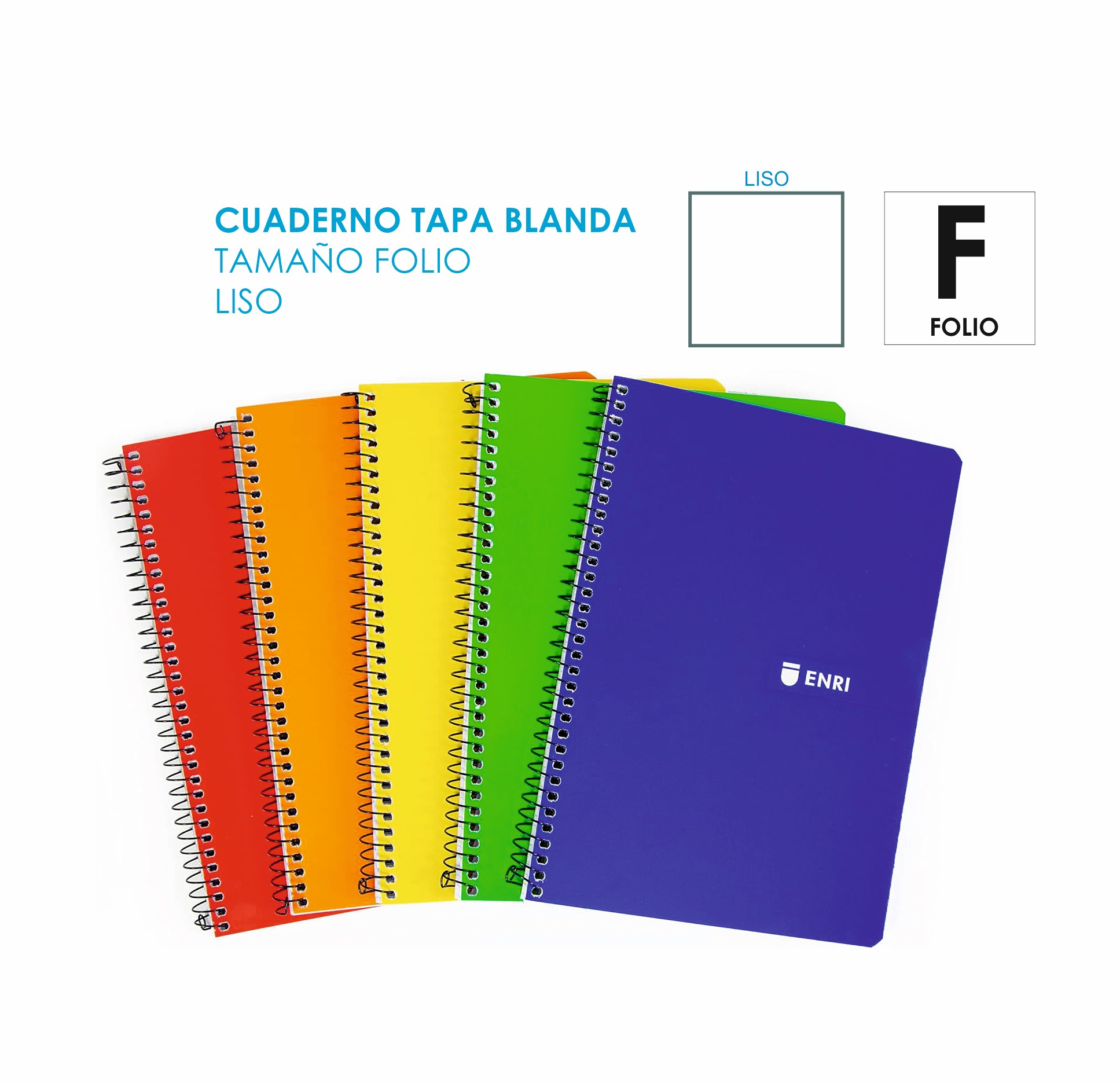 CUADERNO FOLIO LISO ENRI 80H REF. 16422