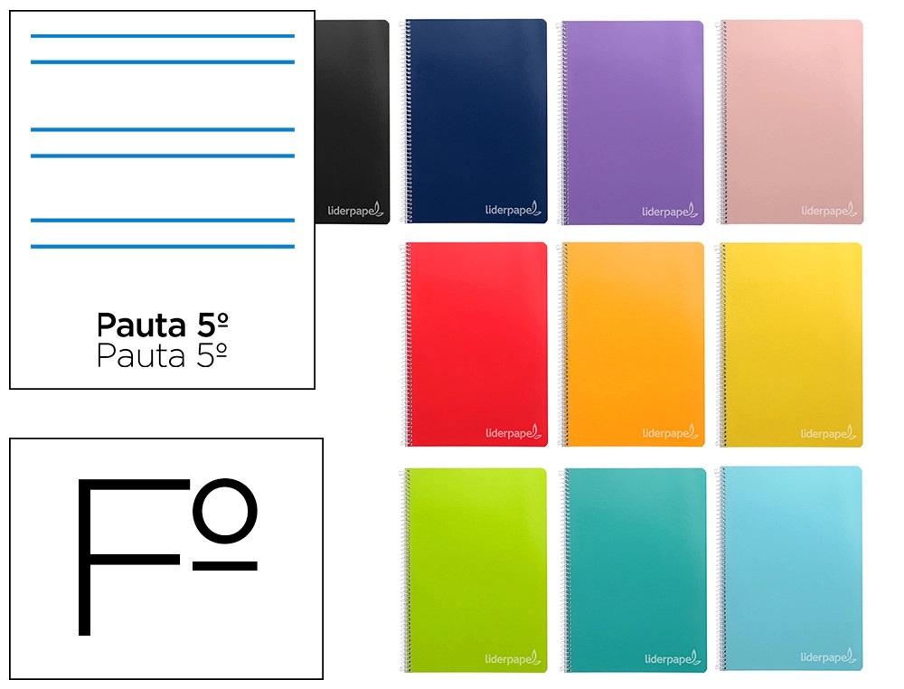 CUADERNO FOLIO ***TAPA DURA*** MONTESSORI 5MM *** 80 HOJAS REF: 9921 BC77