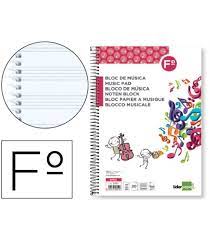 CUADERNO MUSICA FOLIO NATURAL 20H PENTAGRAMA REF. 82700/22551