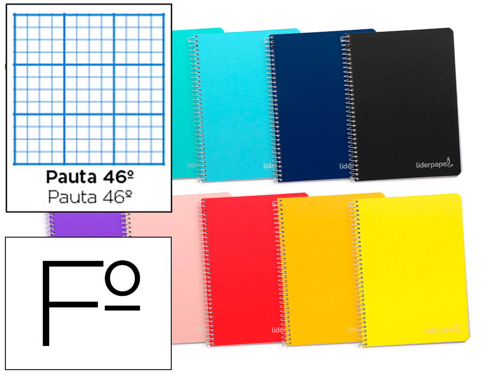 CUADERNO TAPA DURA FOLIO RAYADO 46 *MILIMETRADO 3MM* 80 HOJAS  REF: 9914