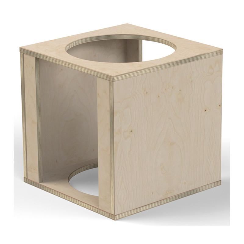 CUBO PEQUEÑO MDF BLANCO 42X42X42CM