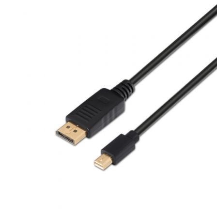 Cable Conversor Aisens A124-0132/ DisplayPort Macho - Mini DisplayPort Macho/ 3m/ Negro