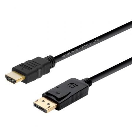 Cable Conversor Aisens A125-0364/ DisplayPort Macho - HDMI Macho/ 2m/ Negro