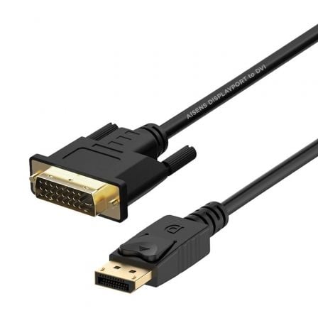 Cable Conversor Aisens A125-0366/ DisplayPort Macho - DVI Macho/ 2m/ Negro