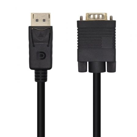 Cable Conversor Aisens A125-0462/ DisplayPort Macho - VGA Macho/ 3m/ Negro