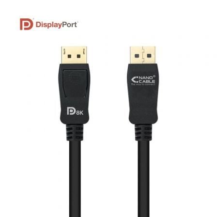 Cable DisplayPort 1.4 8K Nanocable 10.15.2502/ DisplayPort Macho - DisplayPort Macho/ 2m/ Certificad