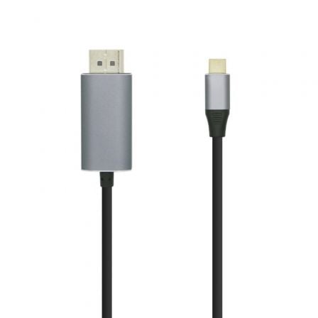 Cable DisplayPort Aisens A109-0394/ USB Tipo-C Macho - DisplayPort Macho/ 80cm/ Negro