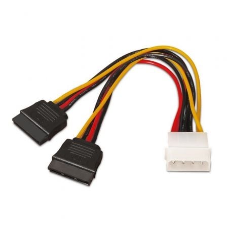 Cable Duplicador de Alimentación Aisens A131-0161/ Molex 4 PIN Macho - 2x SATA Hembra/ 20cm