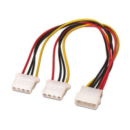 Cable Duplicador de Alimentación Aisens A131-0164/ 2x Molex 4 PIN Macho - 4 PIN Hembra/ 20cm