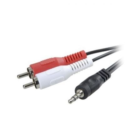 Cable Estéreo 3GO CA101/ Jack 3.5 Macho - 2x RCA Macho/ 2m