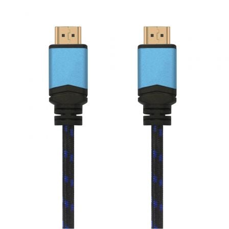 Cable HDMI 2.0 4K Aisens A120-0356 V2/ HDMI Macho - HDMI Macho/ 1m/ Negro/ Azul