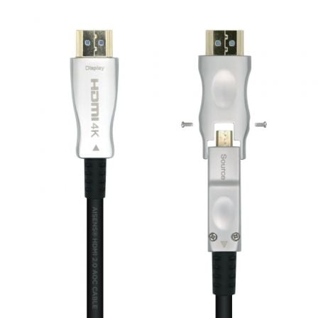 Cable HDMI 2.0 AOC 4K Desmontable Aisens A148-0510/ HDMI Macho / D Macho - HDMI Macho/ 15m/ Negro