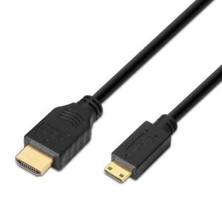 Cable HDMI Aisens A119-0114/ HDMI Macho - Mini HDMI Macho/ 1.8m/ Negro