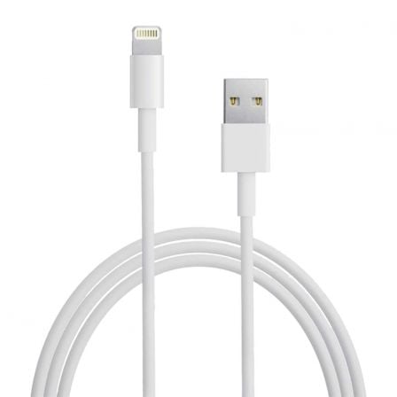 Cable USB Lightning Duracell USB5012W/ USB Macho - Lightning Macho/ 1m/ Blanco