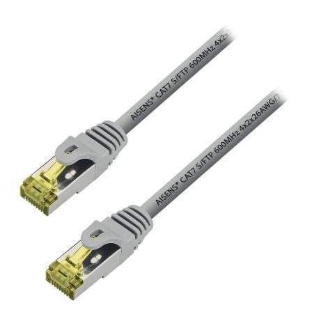 Cable de Red RJ45 S/FTP Aisens A146-0333 Cat.7/ 50cm/ Gris