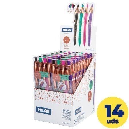 Caja de Bolígrafos de Tinta de Aceite Retráctil Milan P1 Cooper 176583914/ 54 unidades/ Colores Surt