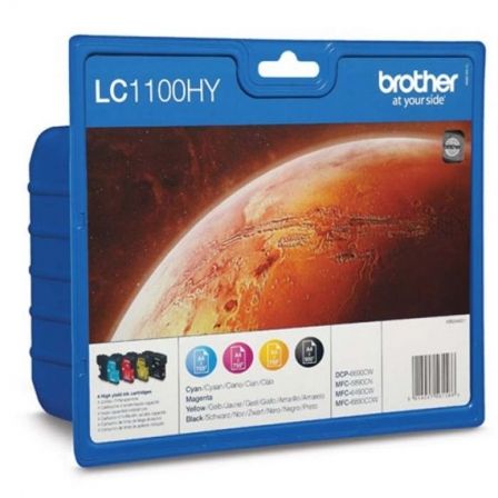 Cartucho de Tinta Original Brother LC-1100XL Alta Capacidad Multipack/ Cian/ Magenta/ Amarillo/ Negr