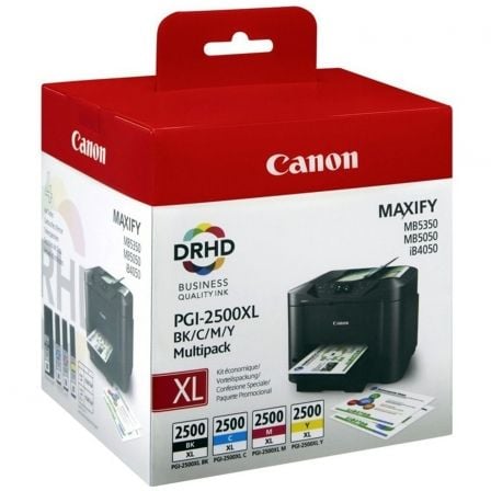 Cartucho de Tinta Original Canon PGI-2500XL Multipack Alta Capacidad/ Cian/ Magenta/ Amarillo/ Negro