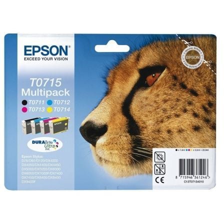 Cartucho de Tinta Original Epson T0715 Multipack/ Negro/ Cian/ Amarillo/ Magenta