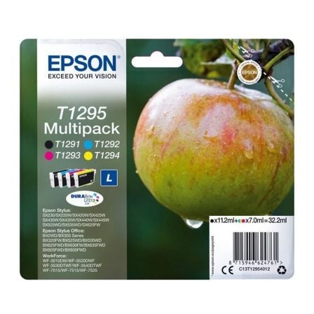 Cartucho de Tinta Original Epson T1295 Multipack/ Negro/ Cian/ Amarillo/ Magenta