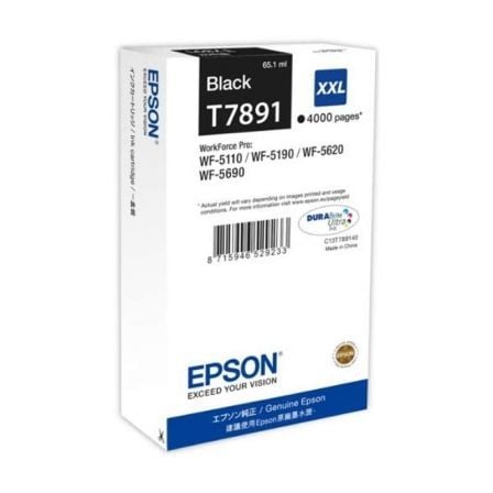 Cartucho de Tinta Original Epson T7891 XXL Alta Capacidad/ Negro