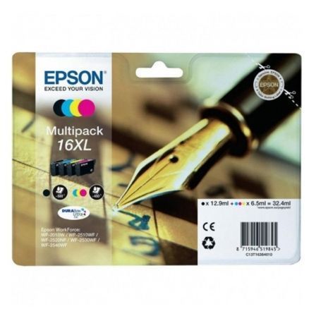 Cartucho de Tinta Original Epson nº16 XL Alta Capacidad Multipack/ Negro/ Cian/ Amarillo/ Magenta